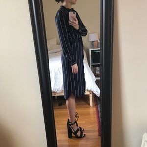 H&M Navy and Black striped dress